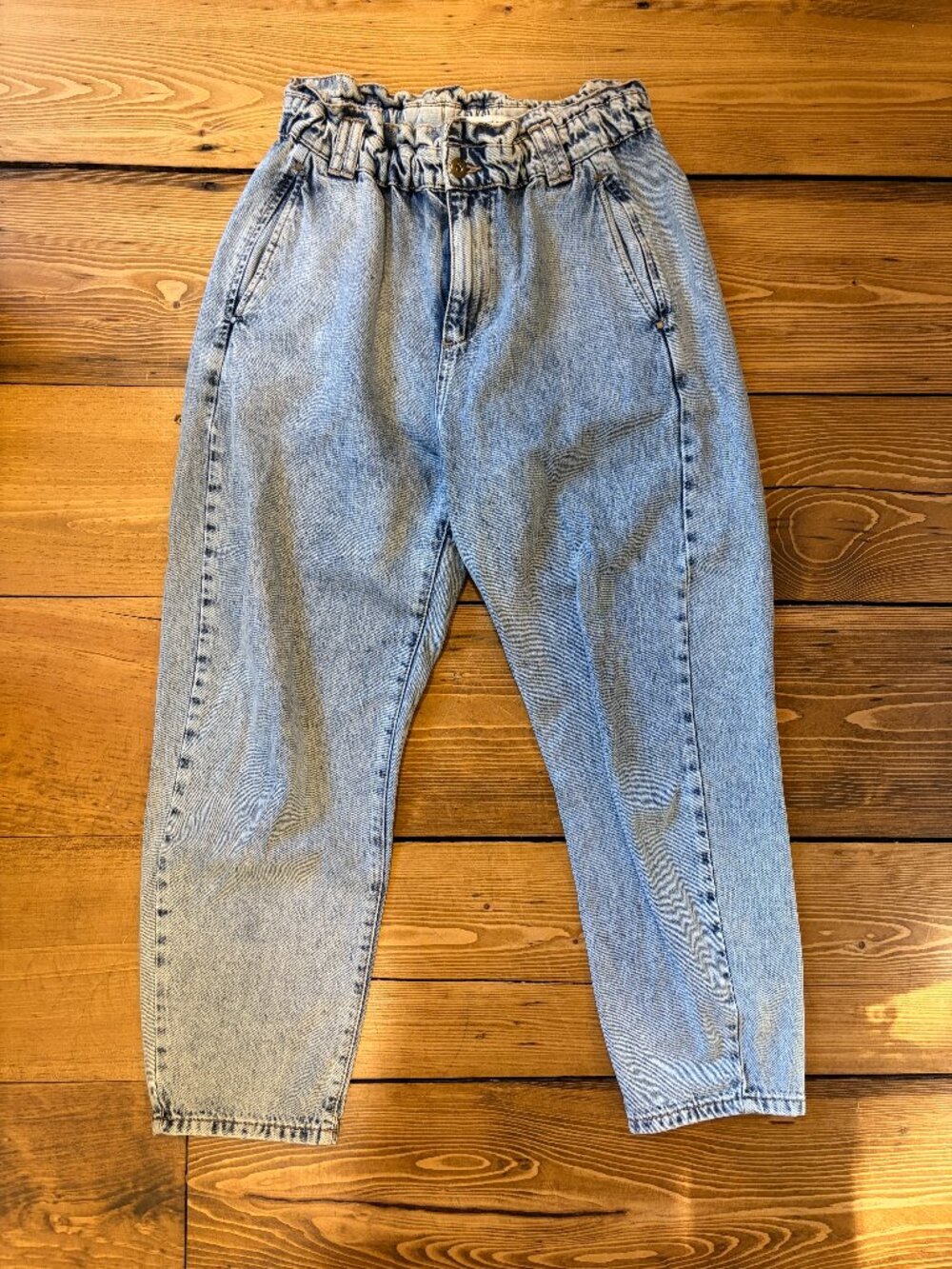 Zara Balloon Jeans Acid Wash Size M
